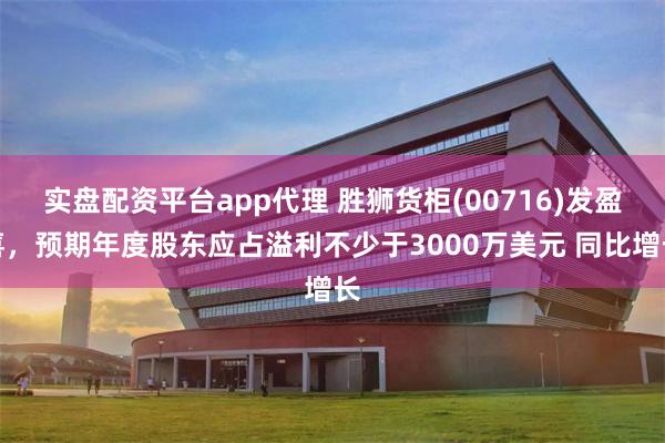 实盘配资平台app代理 胜狮货柜(00716)发盈喜，预期年度股东应占溢利不少于3000万美元 同比增长