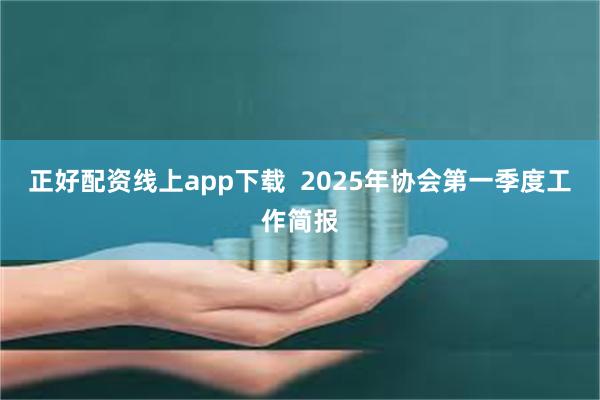 正好配资线上app下载  2025年协会第一季度工作简报