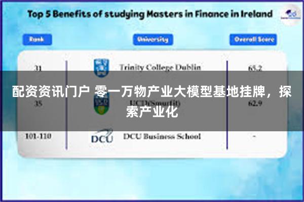 配资资讯门户 零一万物产业大模型基地挂牌，探索产业化