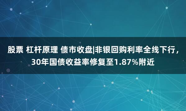 股票 杠杆原理 债市收盘|非银回购利率全线下行，30年国债收