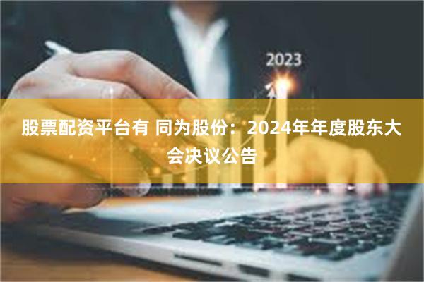 股票配资平台有 同为股份：2024年年度股东大会决议公告