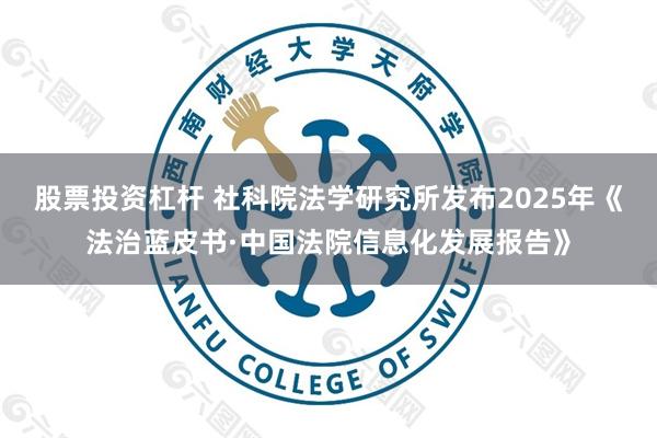 股票投资杠杆 社科院法学研究所发布2025年《法治蓝皮书·中国法院信息化发展报告》