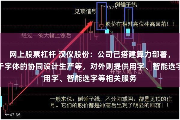 网上股票杠杆 汉仪股份：公司已搭建算力部署，对内主要用于字体