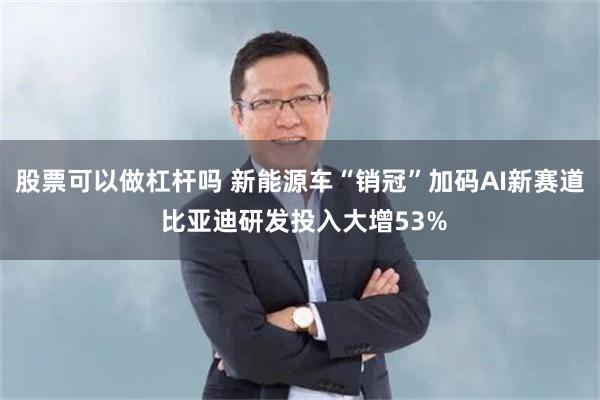 股票可以做杠杆吗 新能源车“销冠”加码AI新赛道 比亚迪研发投入大增53%
