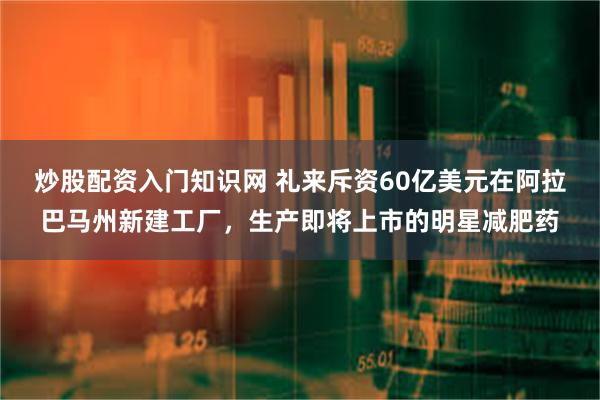 炒股配资入门知识网 礼来斥资60亿美元在阿拉巴马州新建工厂，生产即将上市的明星减肥药