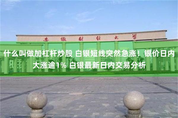 什么叫做加杠杆炒股 白银短线突然急涨！银价日内大涨逾1% 白银最新日内交易分析
